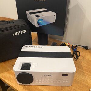 JIFAR 4K Projector ORIGINAL BOX, CARRYING CASE, and ALL Cables